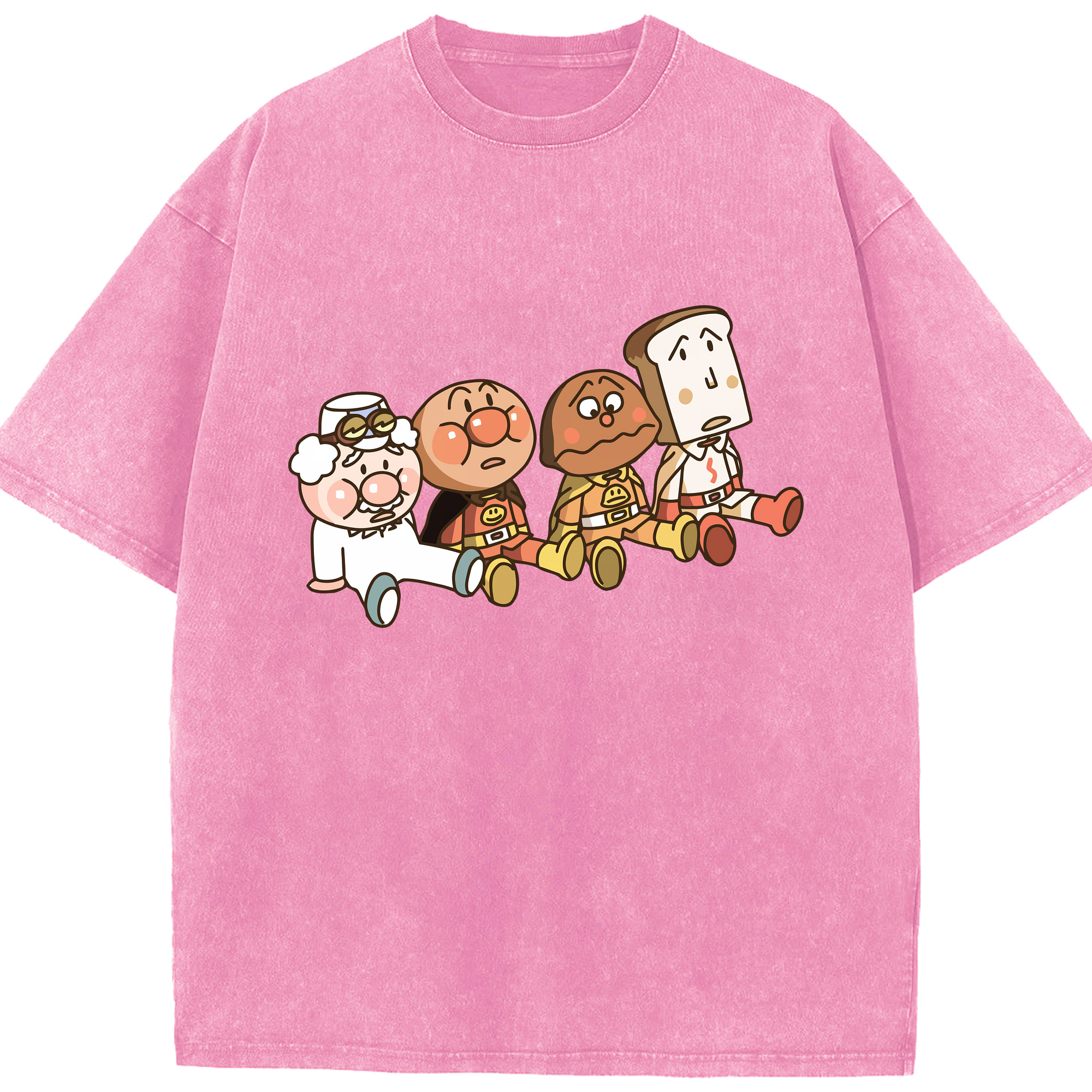 （画像用） アンパンマン Anpanman 綿100% ヴィンテージ風 半袖Tシャツ（フロントプリント）